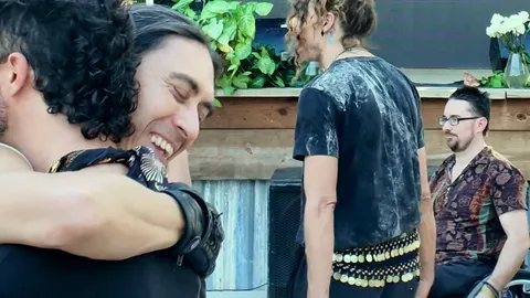 An embrace at Bass Church