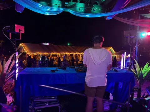 2SeaZ plays to the lit tents