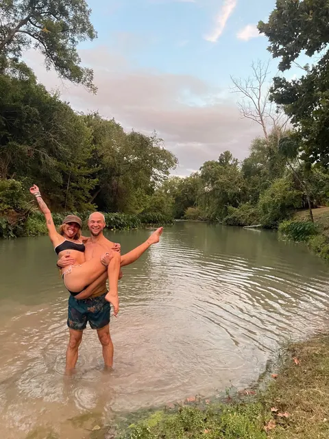 Carried through the river