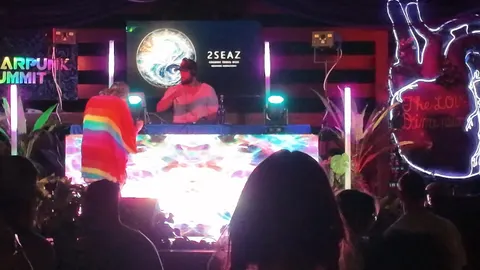 Rainbow at the decks