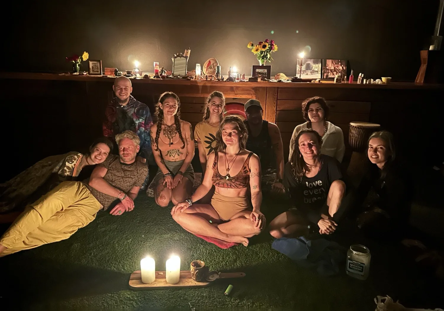 A fruit altar at a swamp ceremony