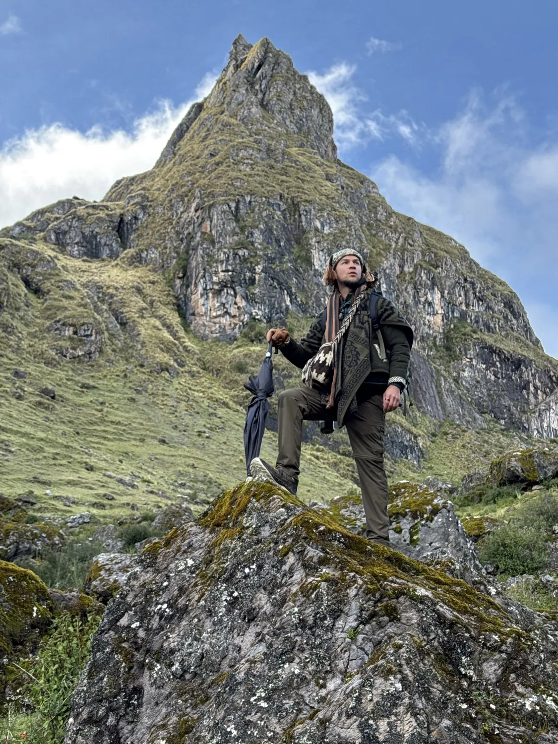 Tyler on the mountains above Kinsa Cocha