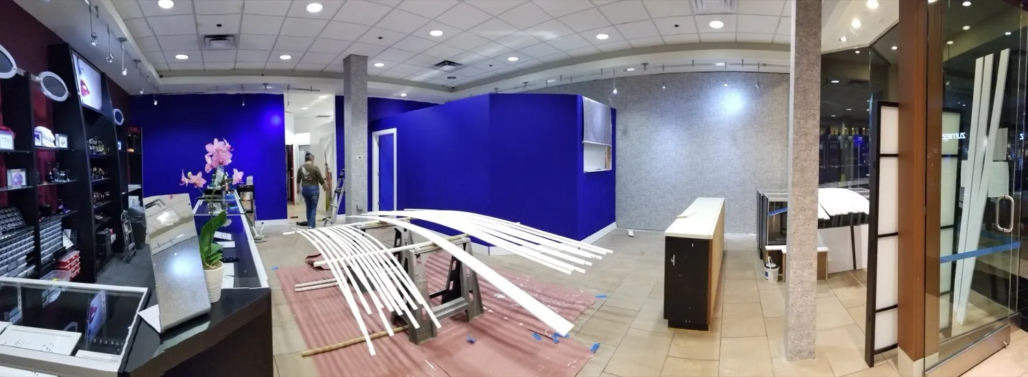 The Avanti store under construction