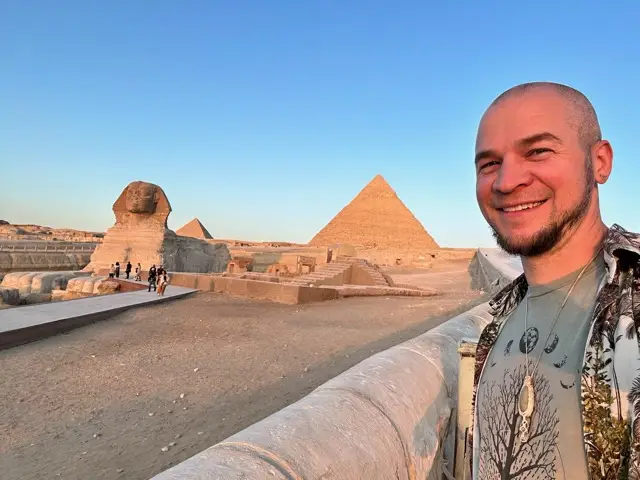 The Sphinx before the Great Pyramid