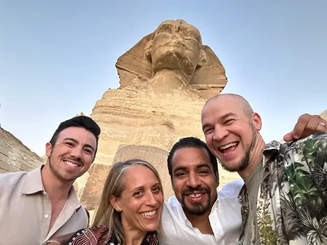 Tyler and friends at the Sphinx