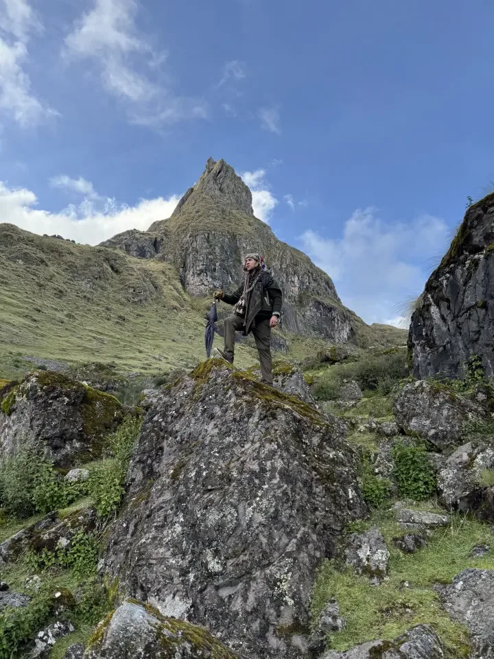 Tyler at a summit in the Andes